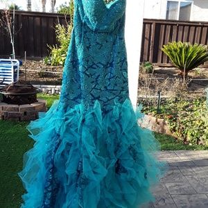 Sequined Prom Dress - Mermaid cut